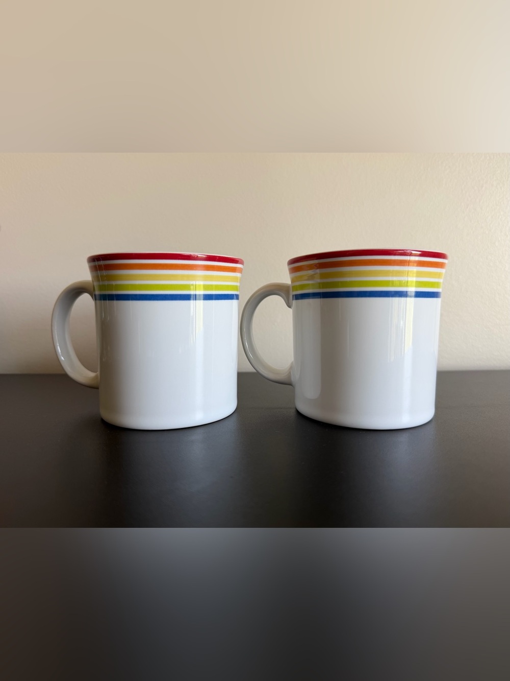 Set of 2 Fiesta Rainbow by Homer Laughlin Mugs